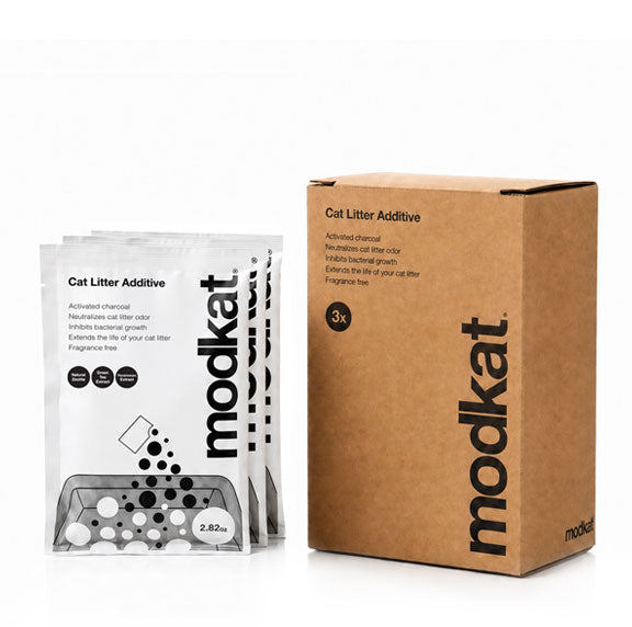 Modkat Cat Litter additive box and 3 packs