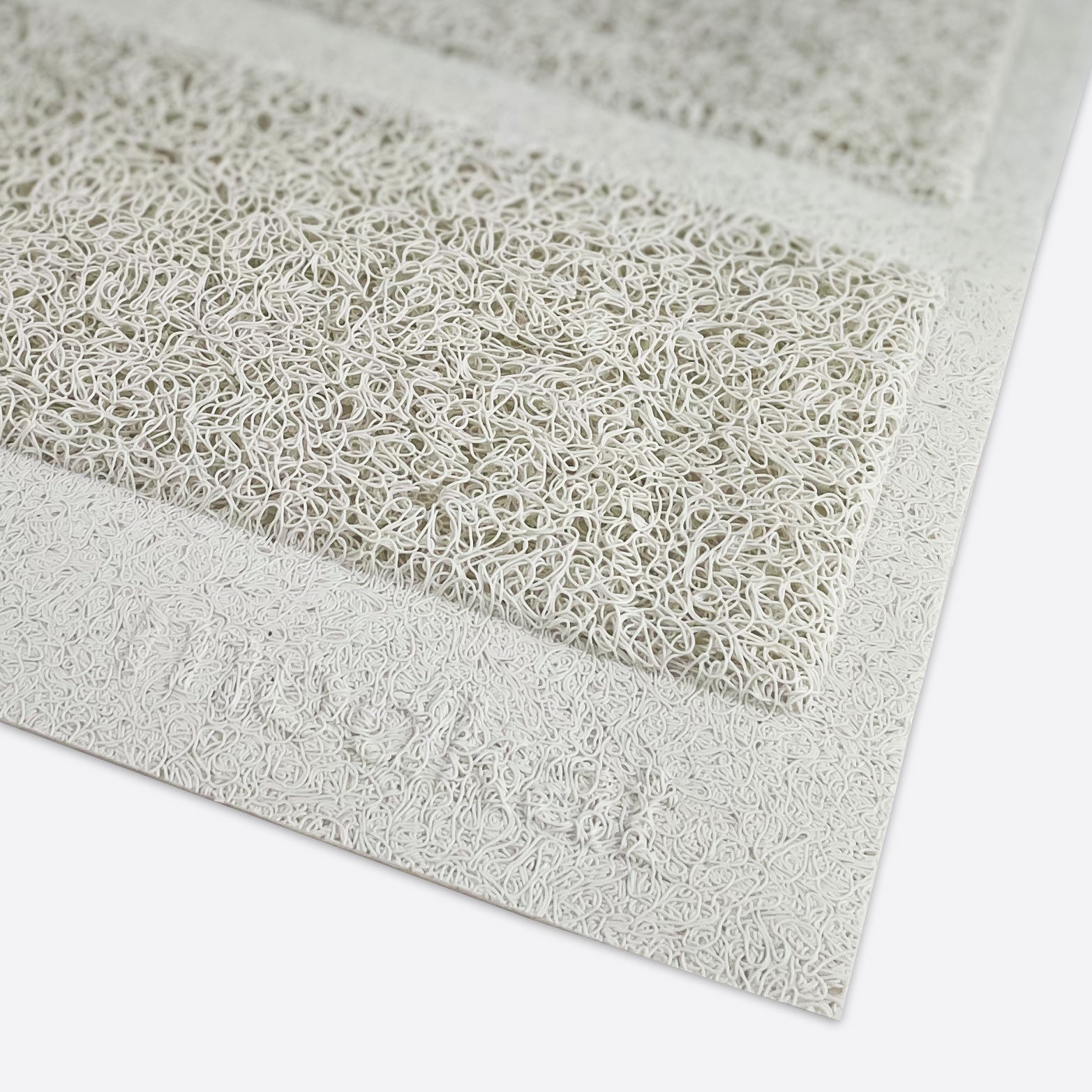 white Modkat litter mat logo detail