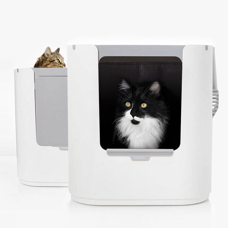 Modkat XL front-entry and top-entry configurations with cats peeking out.