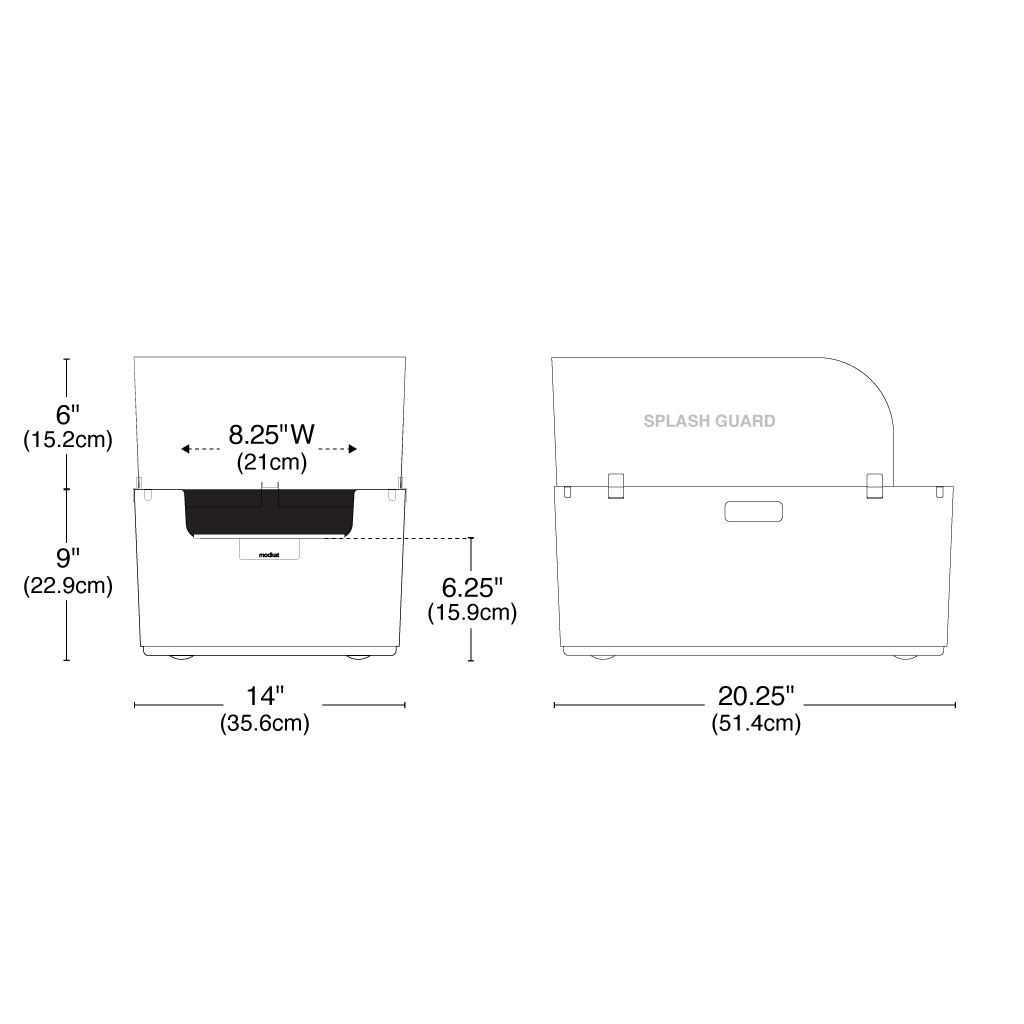 Modkat Litter Tray dimensions