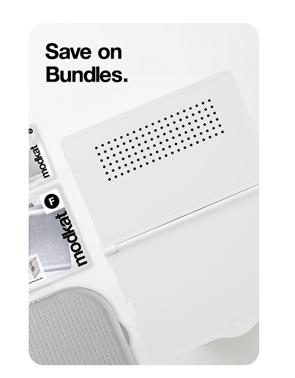 Save on Bundles, displays the top of the Modkat Flip, Type F liners, and Katch litter mat